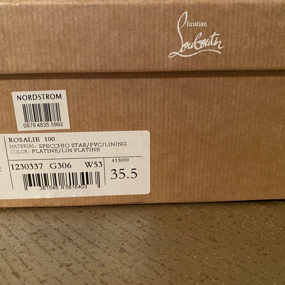 Christian Louboutin Gold Metallic Strappy High Heel Sandals - Picture 8 of 11